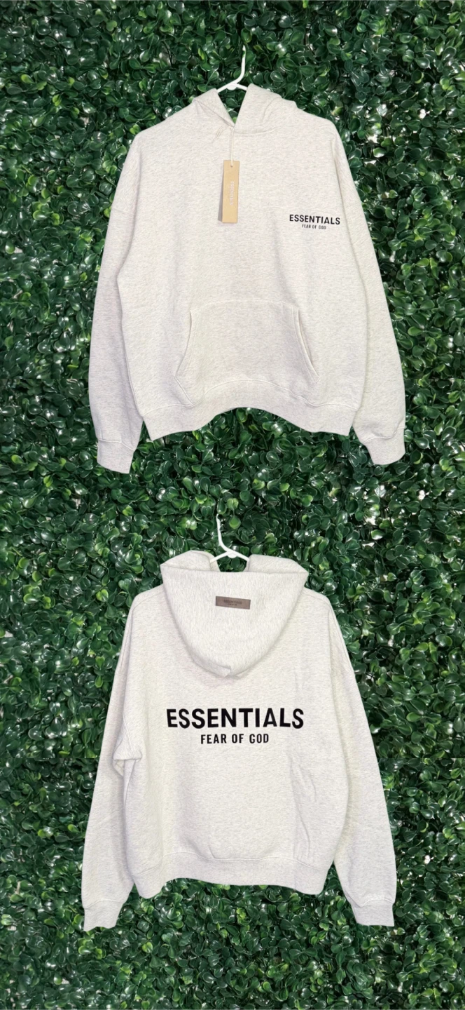 Essentials Light Heather Oatmeal Hoodie - photo 2