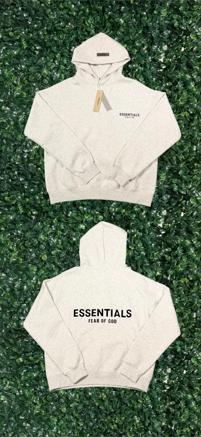 Essentials Light Heather Oatmeal Hoodie