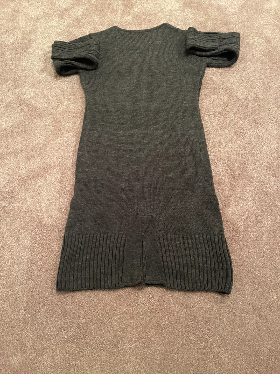 Cable Knit Sweater Dress - Grey - photo 3