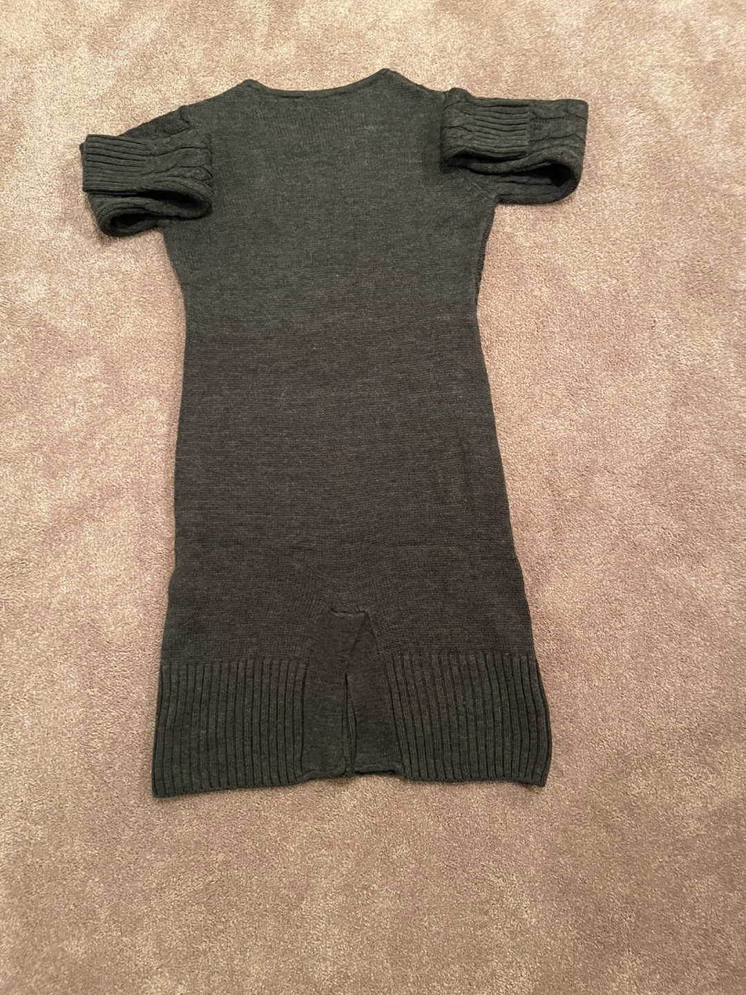 Cable Knit Sweater Dress - Grey - photo 2