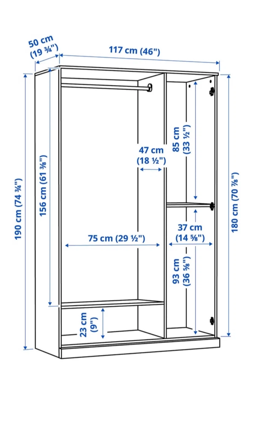 IKEA BRIMNES wardrobe – only 3 months old. - photo 2