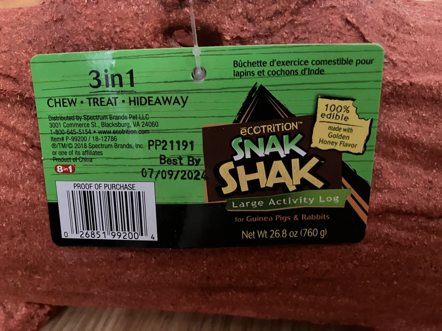 Snak Shak Log for Rabbits and Guinea Pigs - photo 2