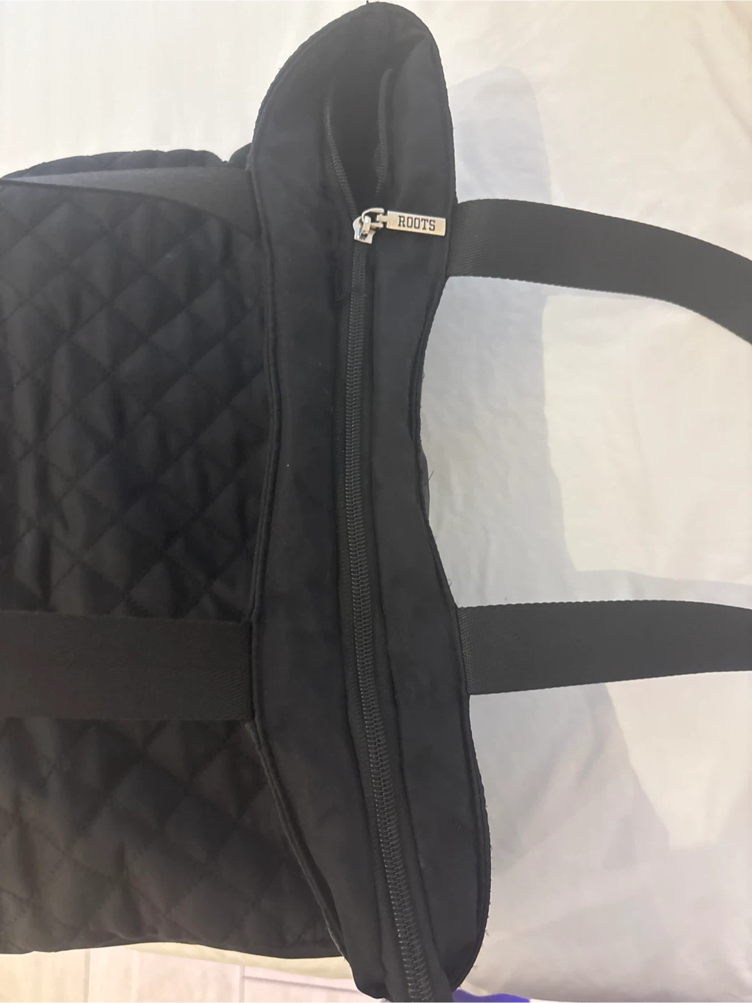Roots Black Quilted Tote Bag - photo 3
