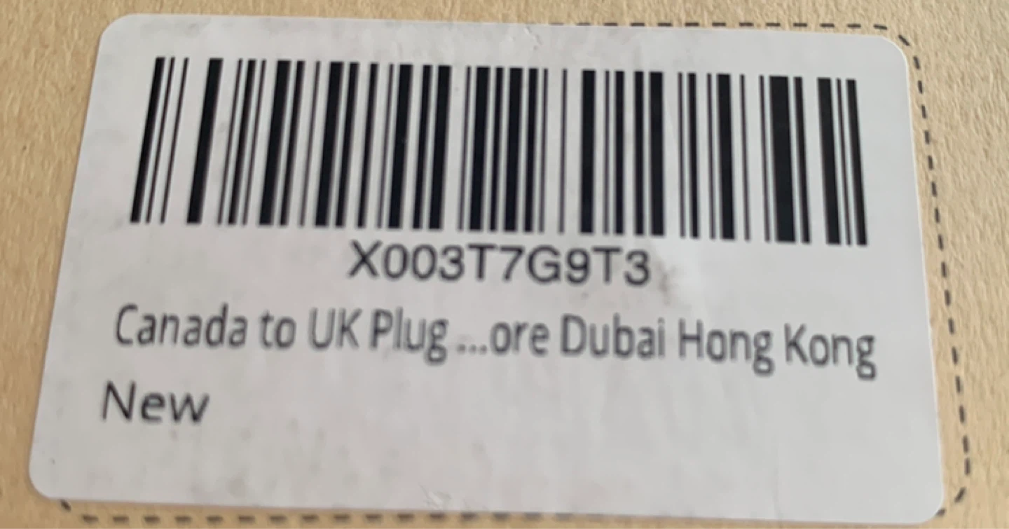 New Tessan Travel Adapter - Canada to UK Plug