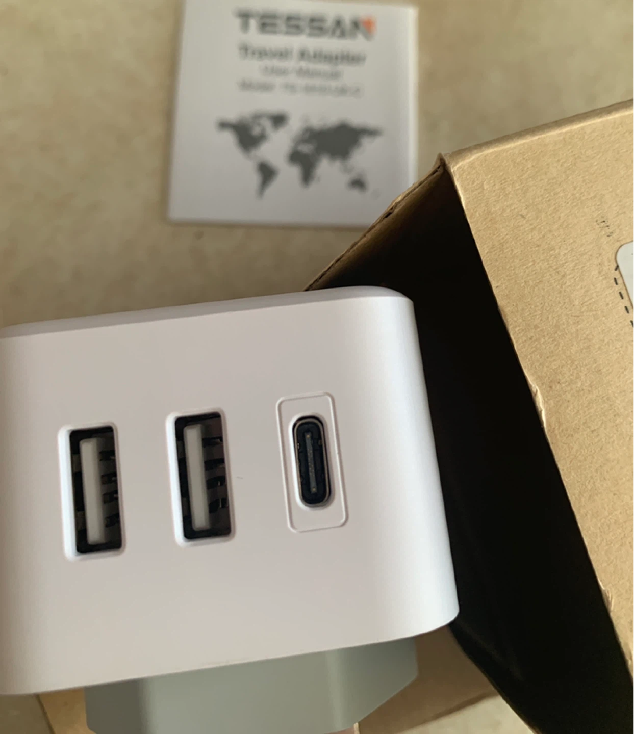 New Tessan Travel Adapter - Canada to UK Plug - photo 4