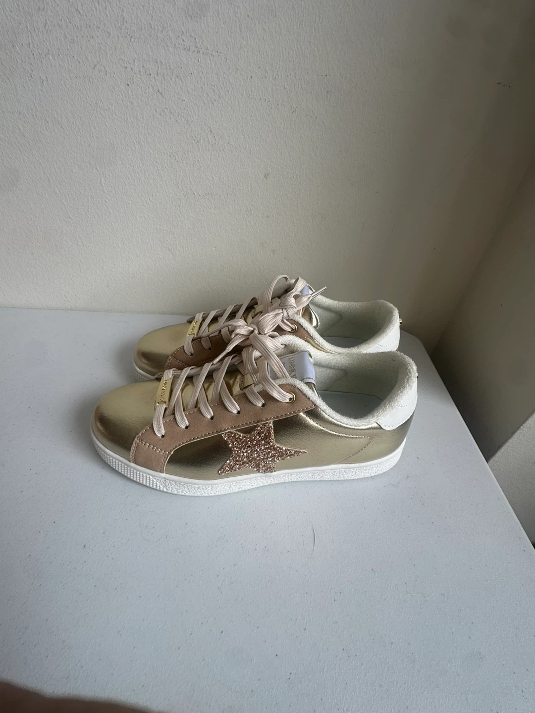 Step & Stride Gold Star Sneakers