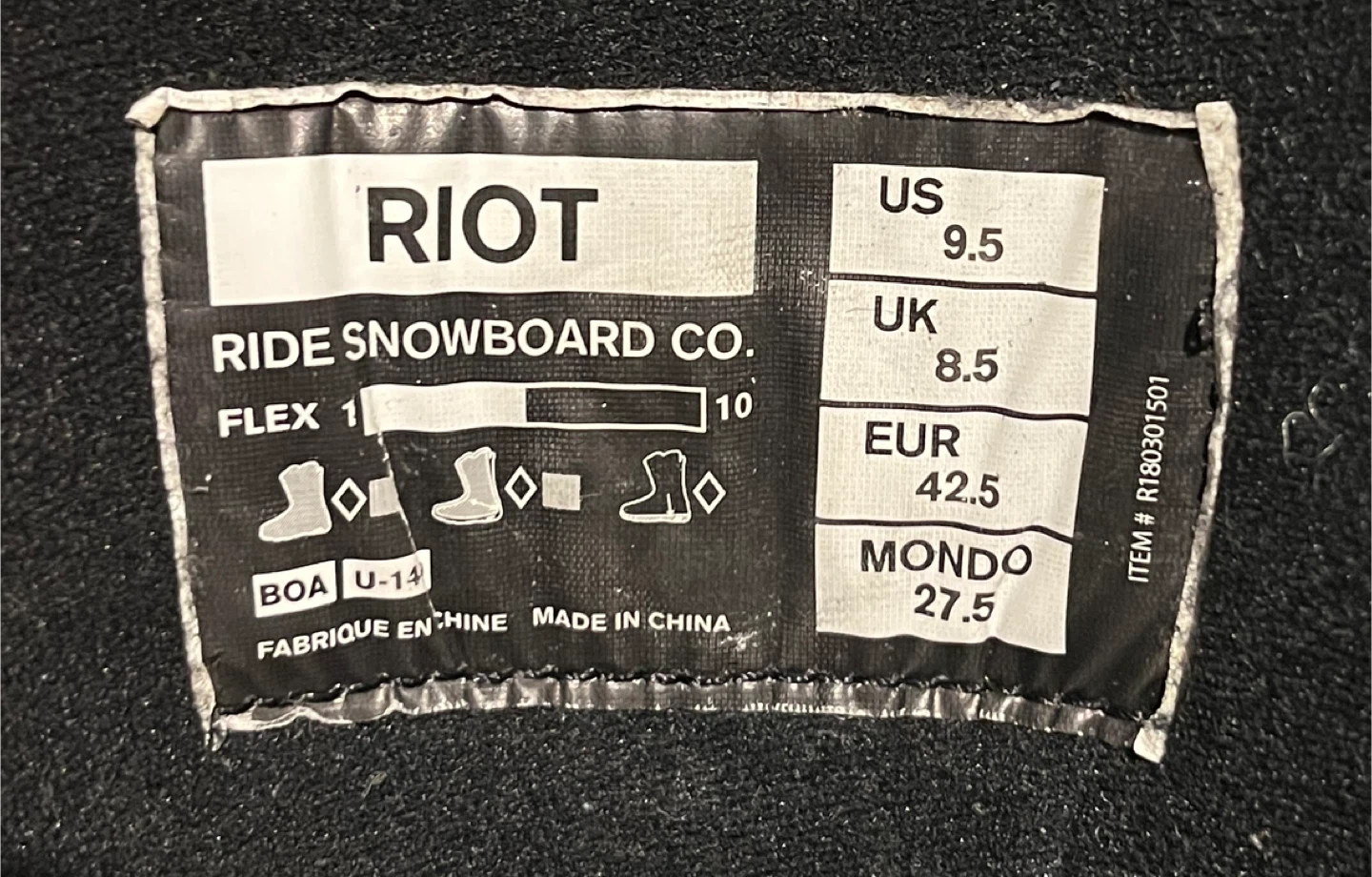 Ride Riot Snowboard Boots - US 9.5 - photo 4