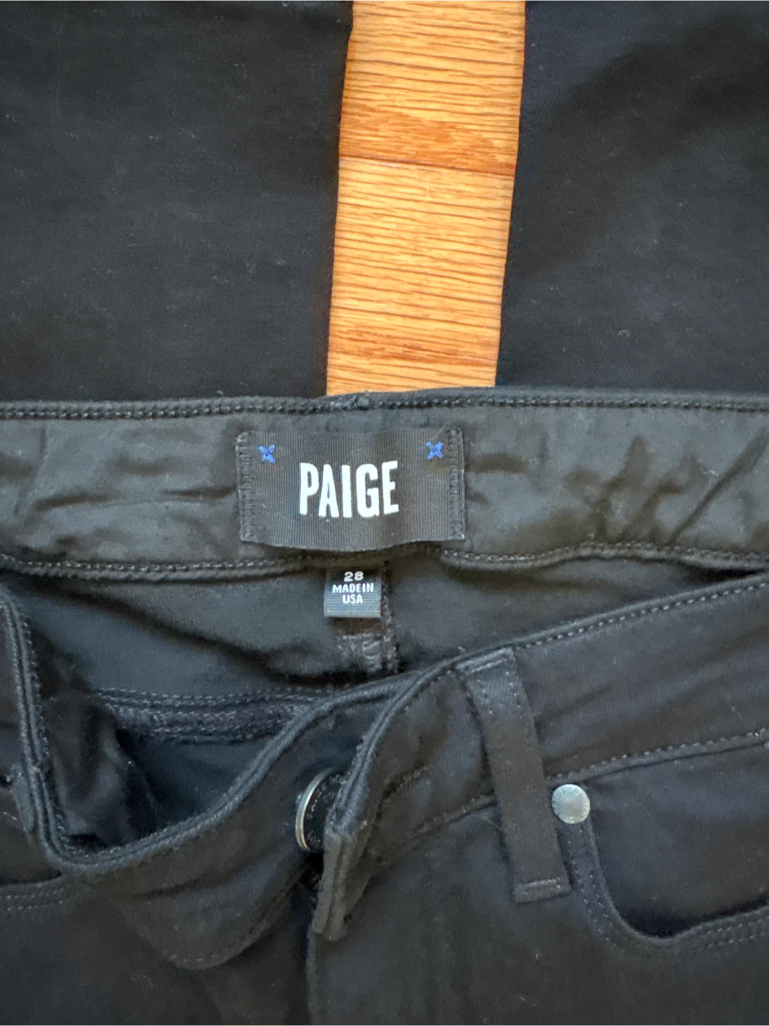 Paige Hoxton Straight Black Jeans - Size 28 - photo 4