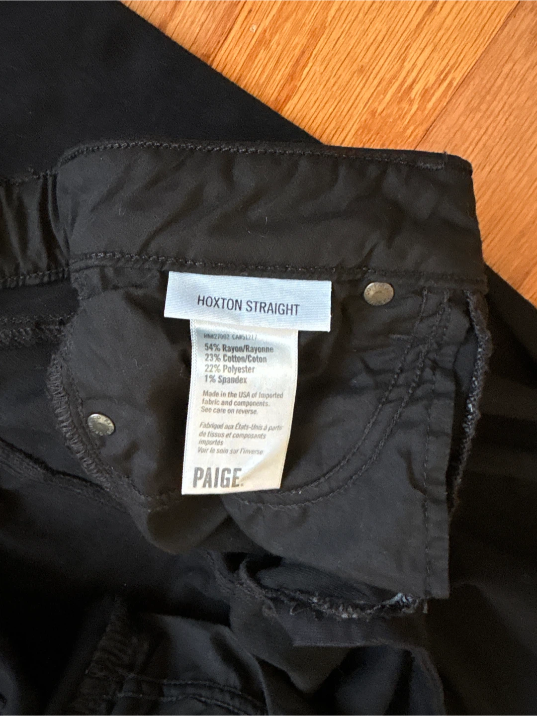 Paige Hoxton Straight Black Jeans - Size 28 - photo 5