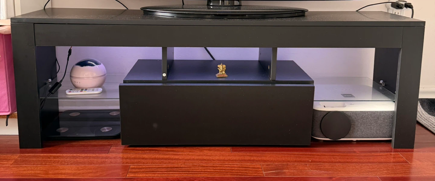 LED TV Stand - Black Entertainment Center - photo 3