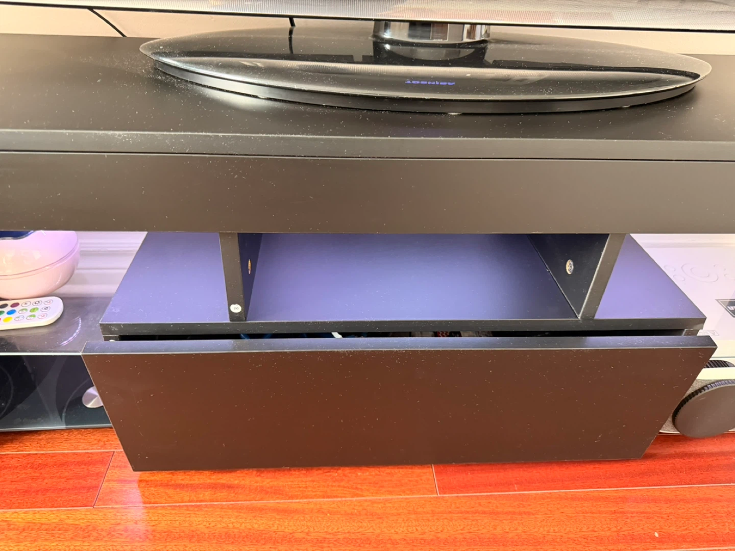 LED TV Stand - Black Entertainment Center