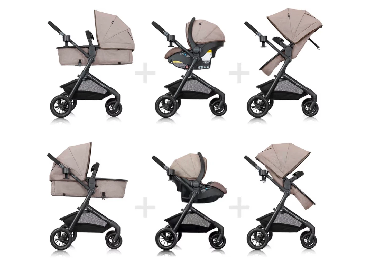 Evenflo Pivot Modular Travel System - Desert Tan - photo 2