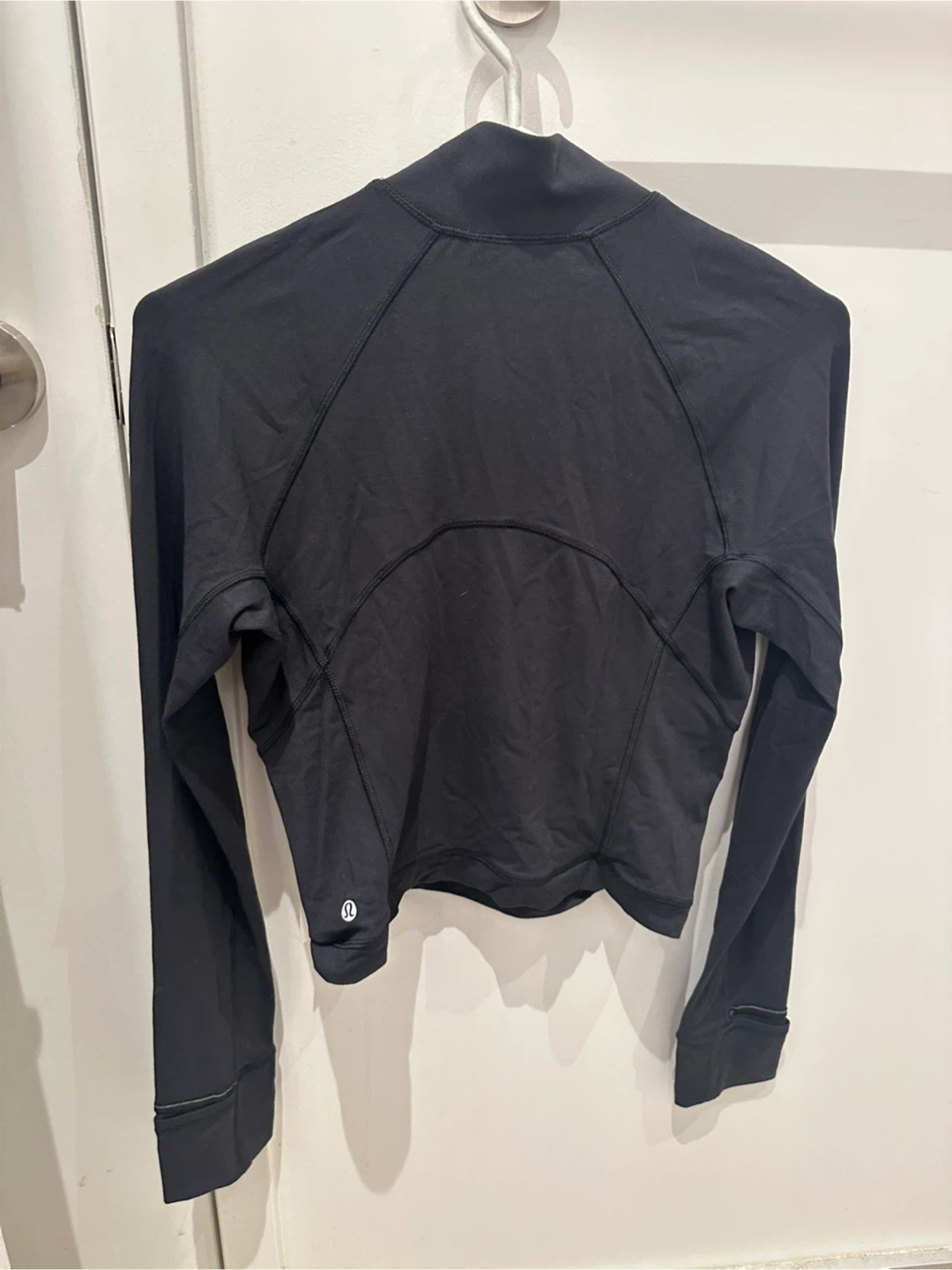 Lululemon It's Rulu Run Cropped 1/2 Zip Black Size 8 - photo 2