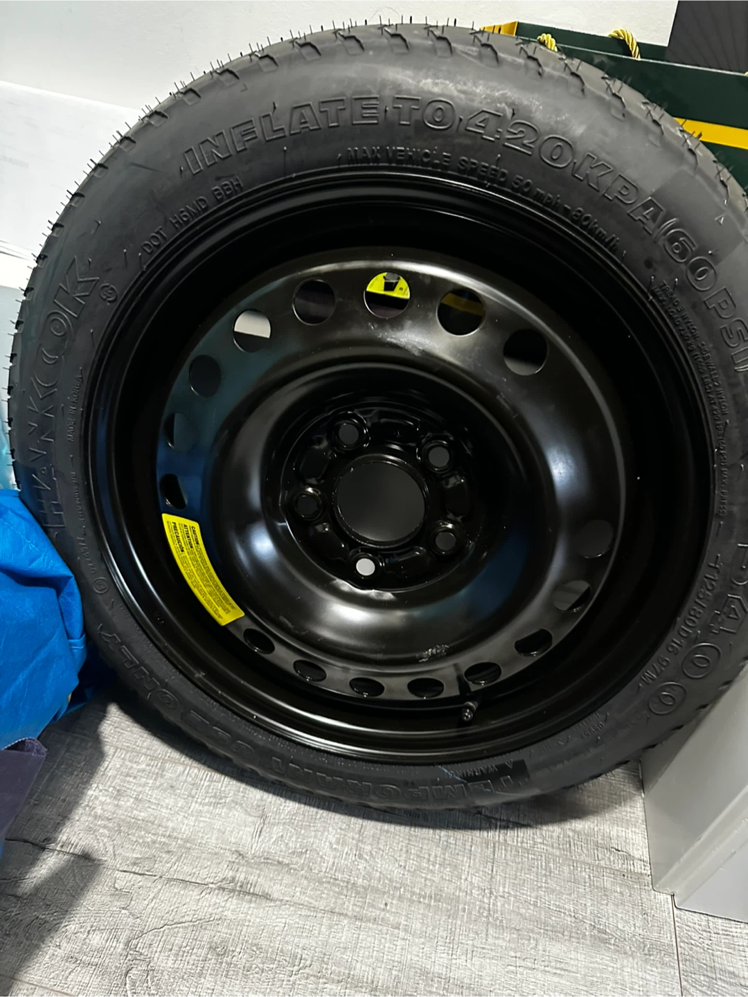 Hankook Spare Tire and rim - T125/80D16 97M