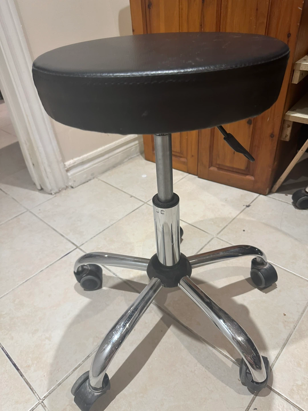 Adjustable Swivel Stool - Black