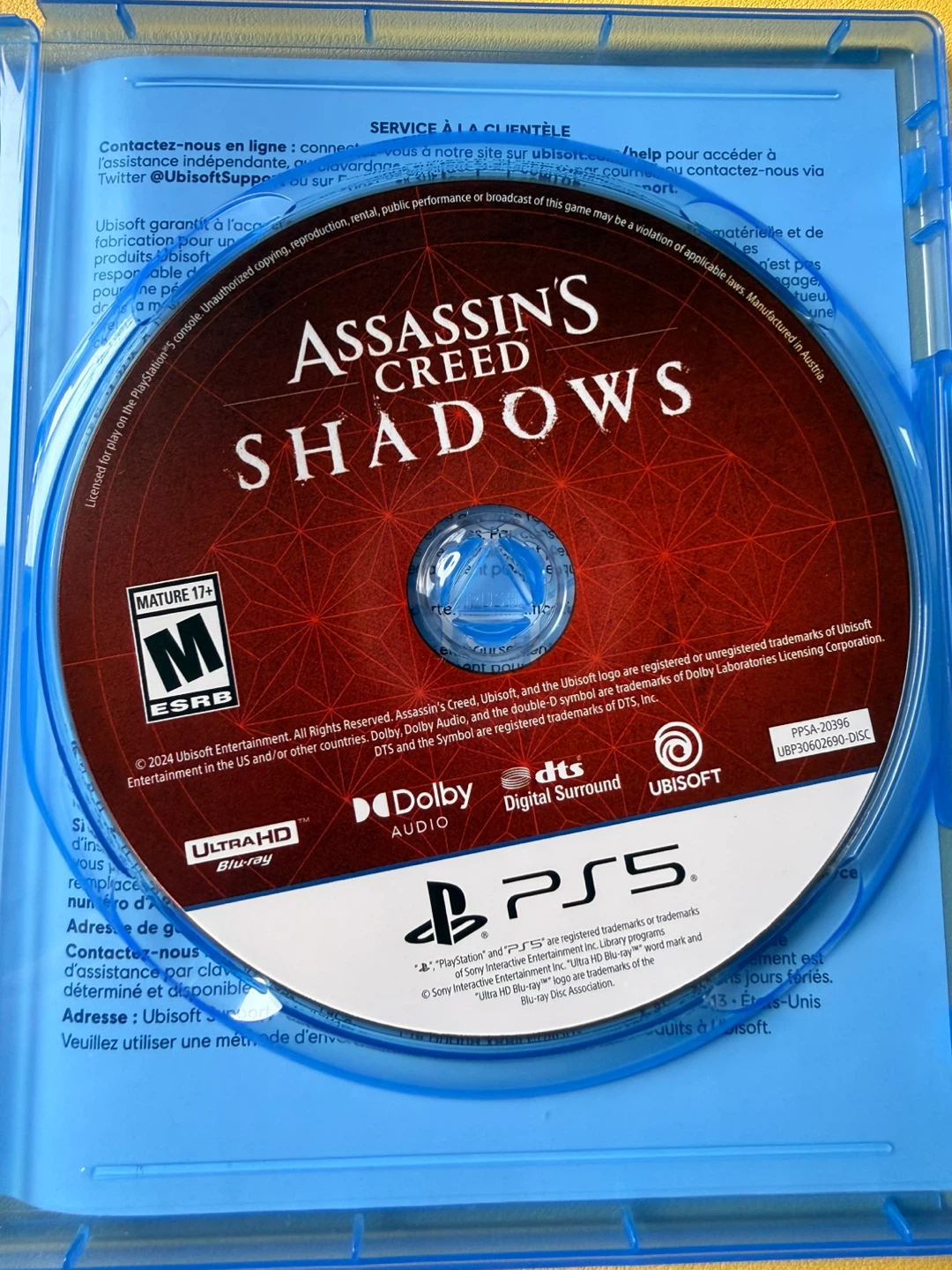 Assassin's Creed Shadows - PS5 Game - plus codes - like new - photo 3