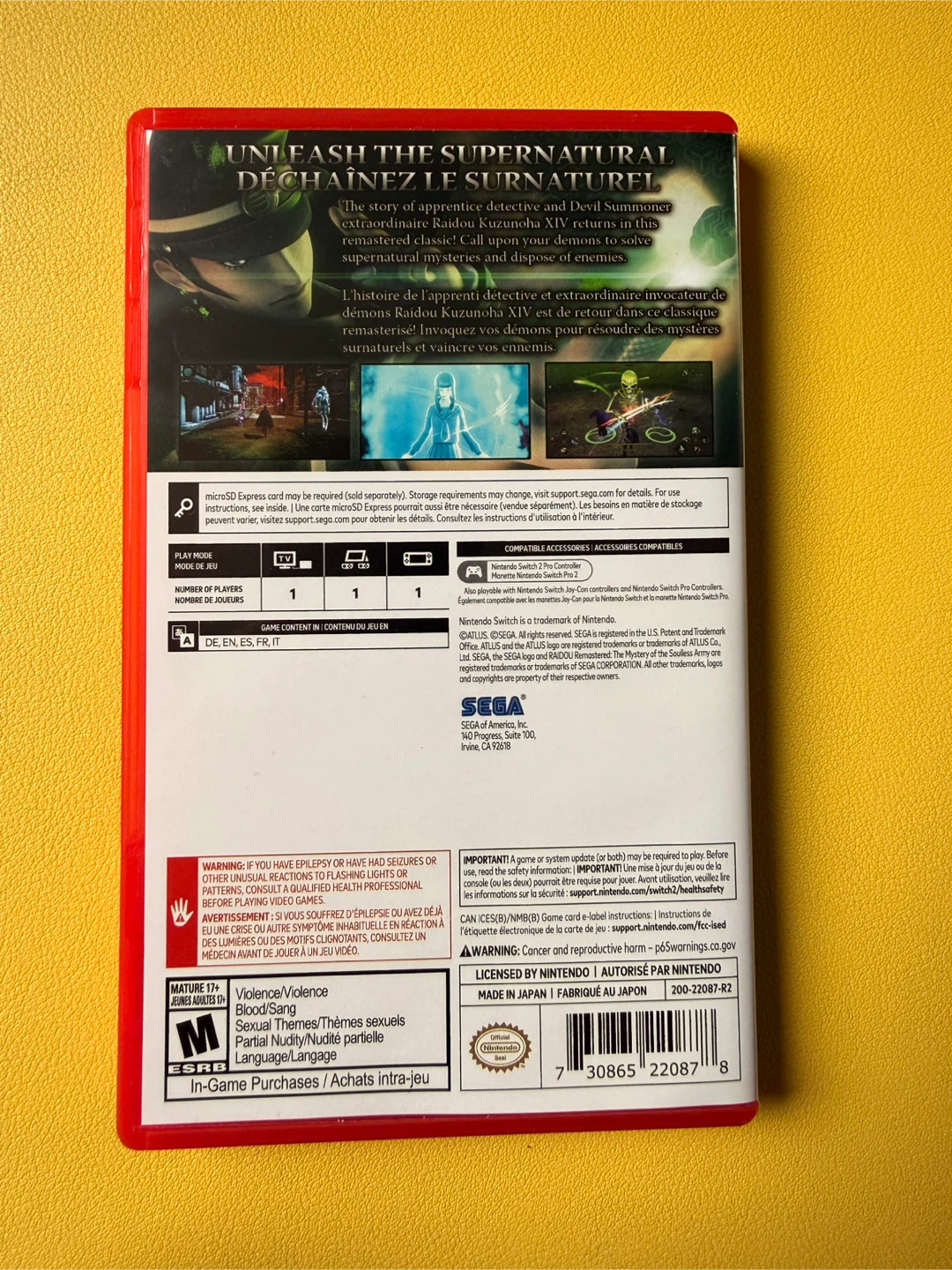 Raidou Remastered Switch 2 Game + DLC code - like new - photo 4