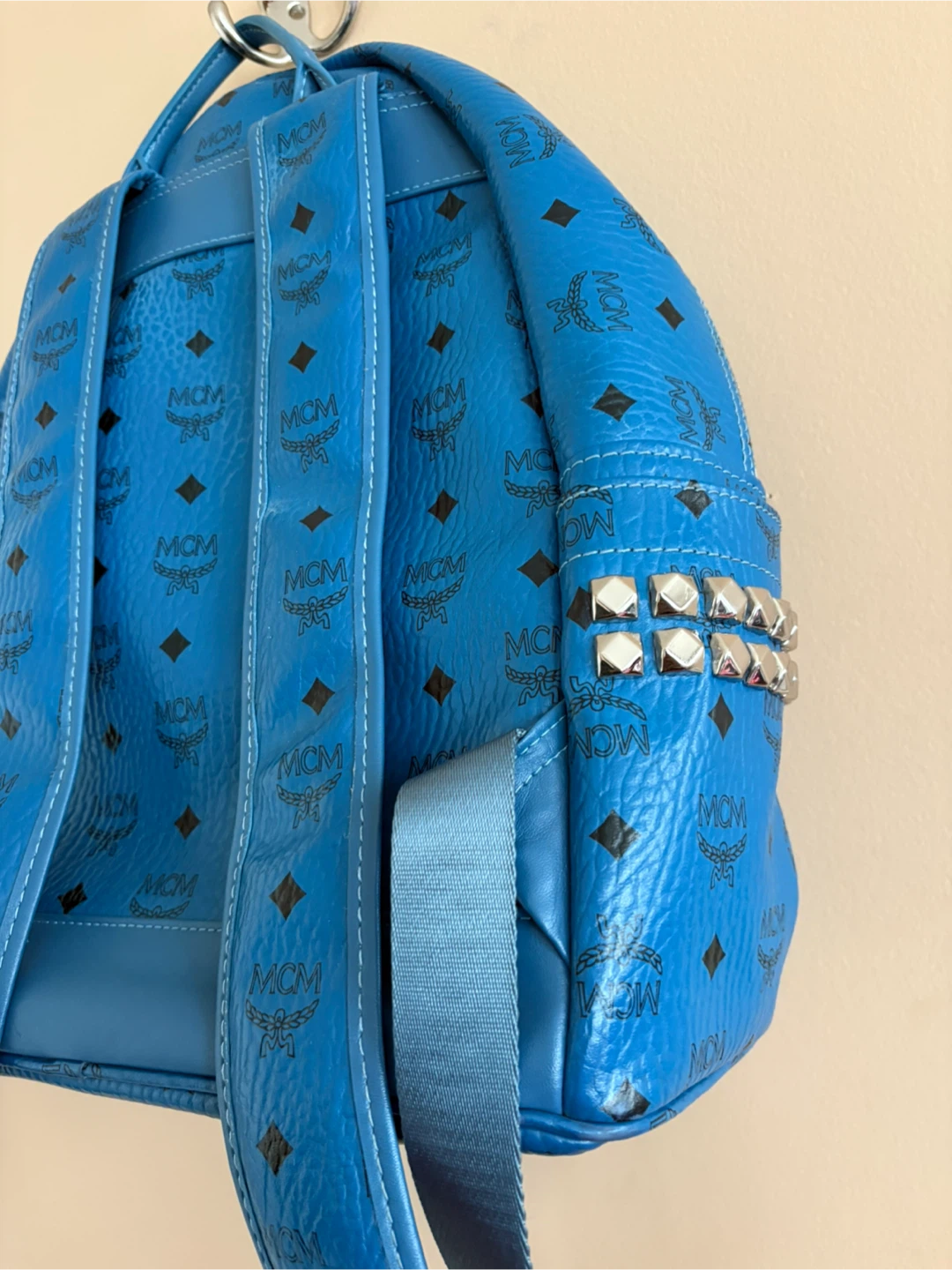 MCM Blue Backpack with Studs - photo 5