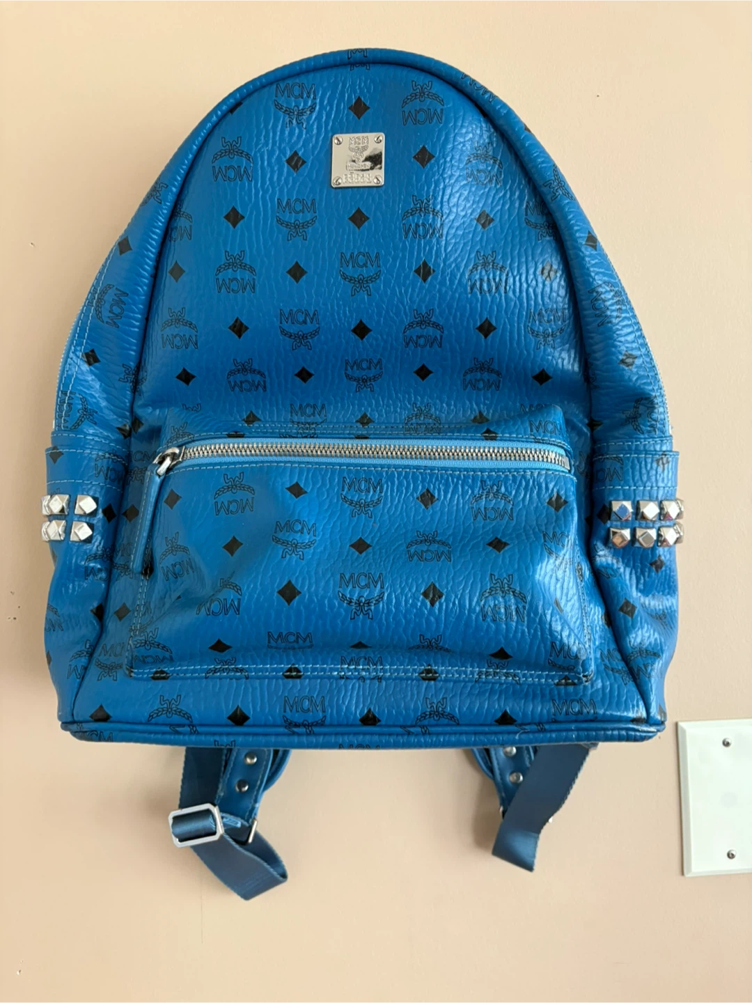 MCM Blue Backpack with Studs - photo 2