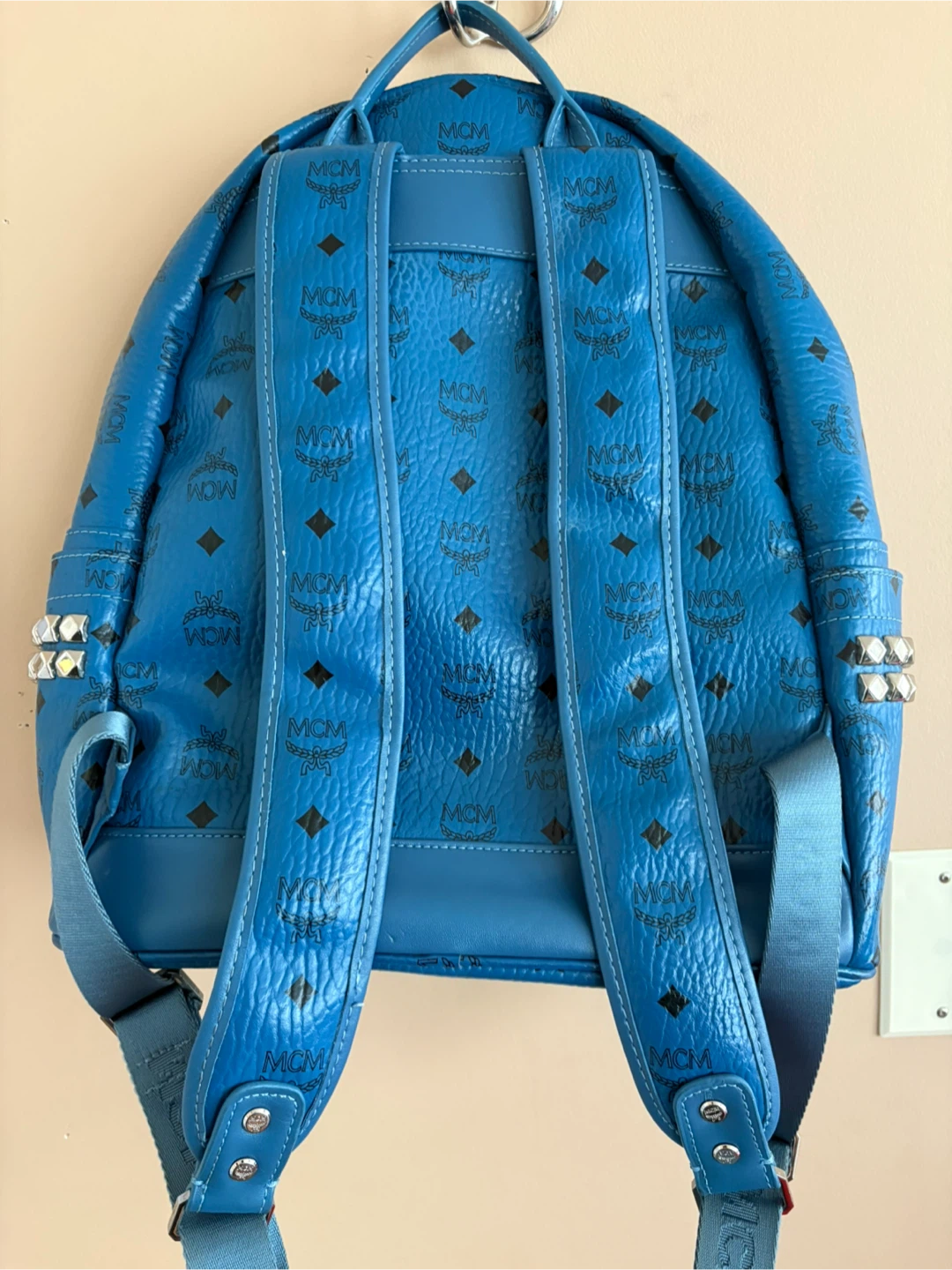 MCM Blue Backpack with Studs - photo 4