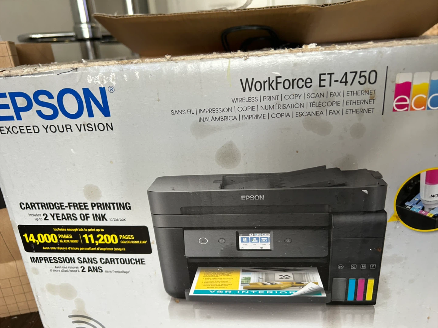 Epson WorkForce ET-4750 Cartridge-Free Printer