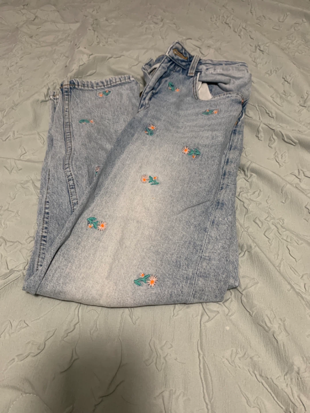 Floral Embroidered Jeans