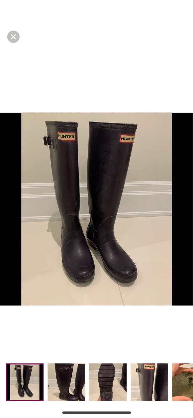 Hunter Women's Tall Rain Boots size 8