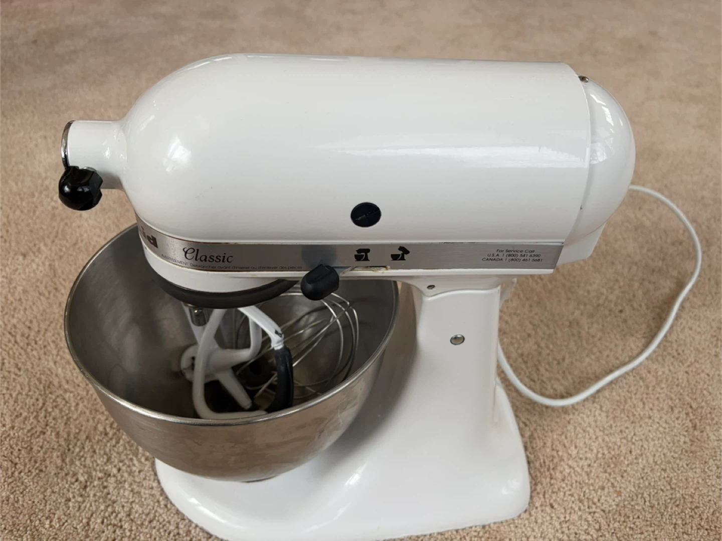 KitchenAid Classic Stand Mixer + Bowl & Attachments – Very Quiet - photo 4