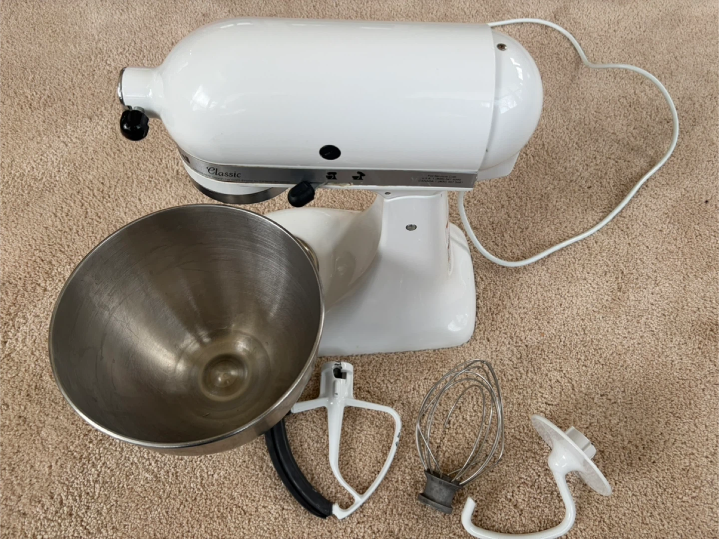 KitchenAid Classic Stand Mixer + Bowl & Attachments – Very Quiet - photo 5