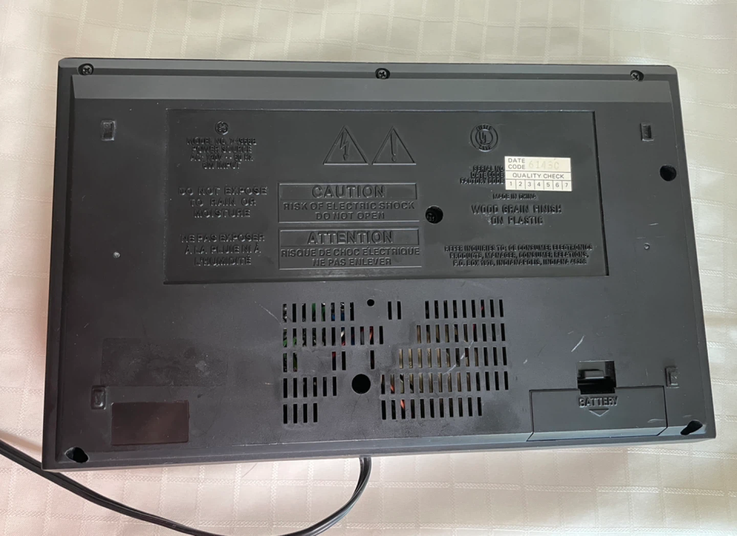 Vintage GE FM/AM Clock Radio Cassette Recorder - photo 3