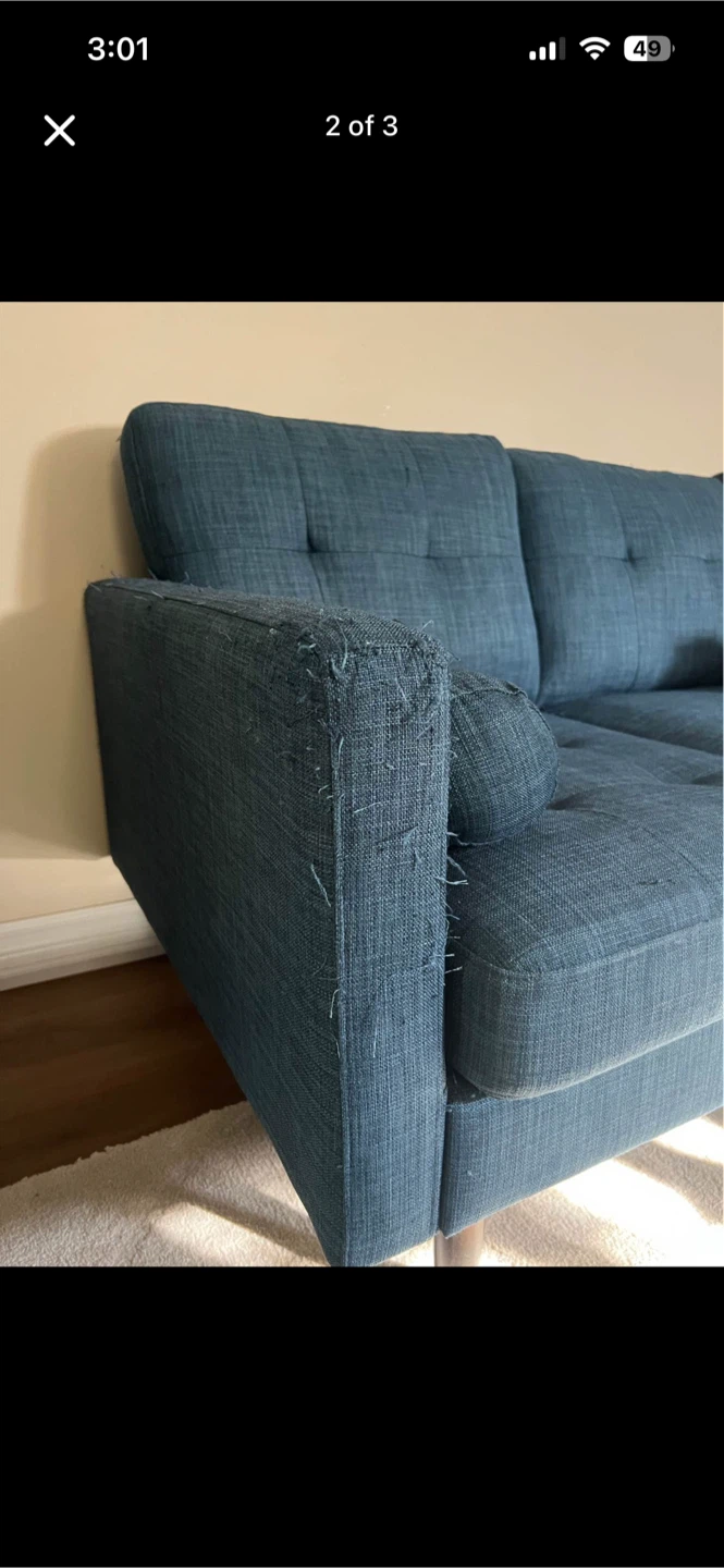 Blue Sofa - Some Wear - photo 2