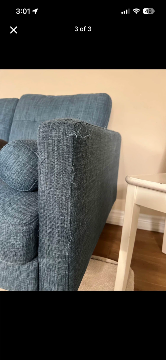Blue Sofa - Some Wear - photo 3