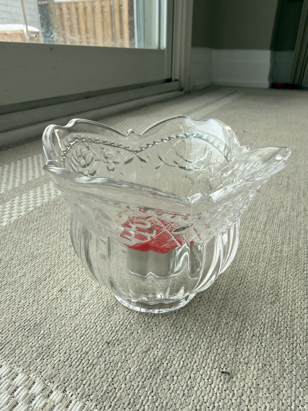 Floral Lace Votive Candle Holder, 4.5"
