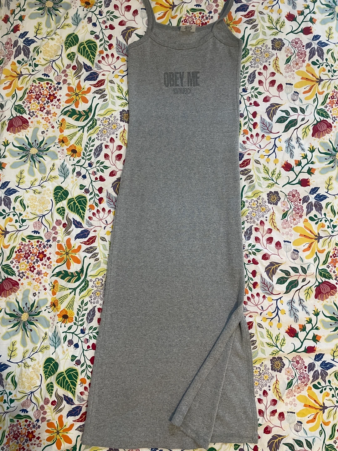 Miami Style Grey Cotton Dress