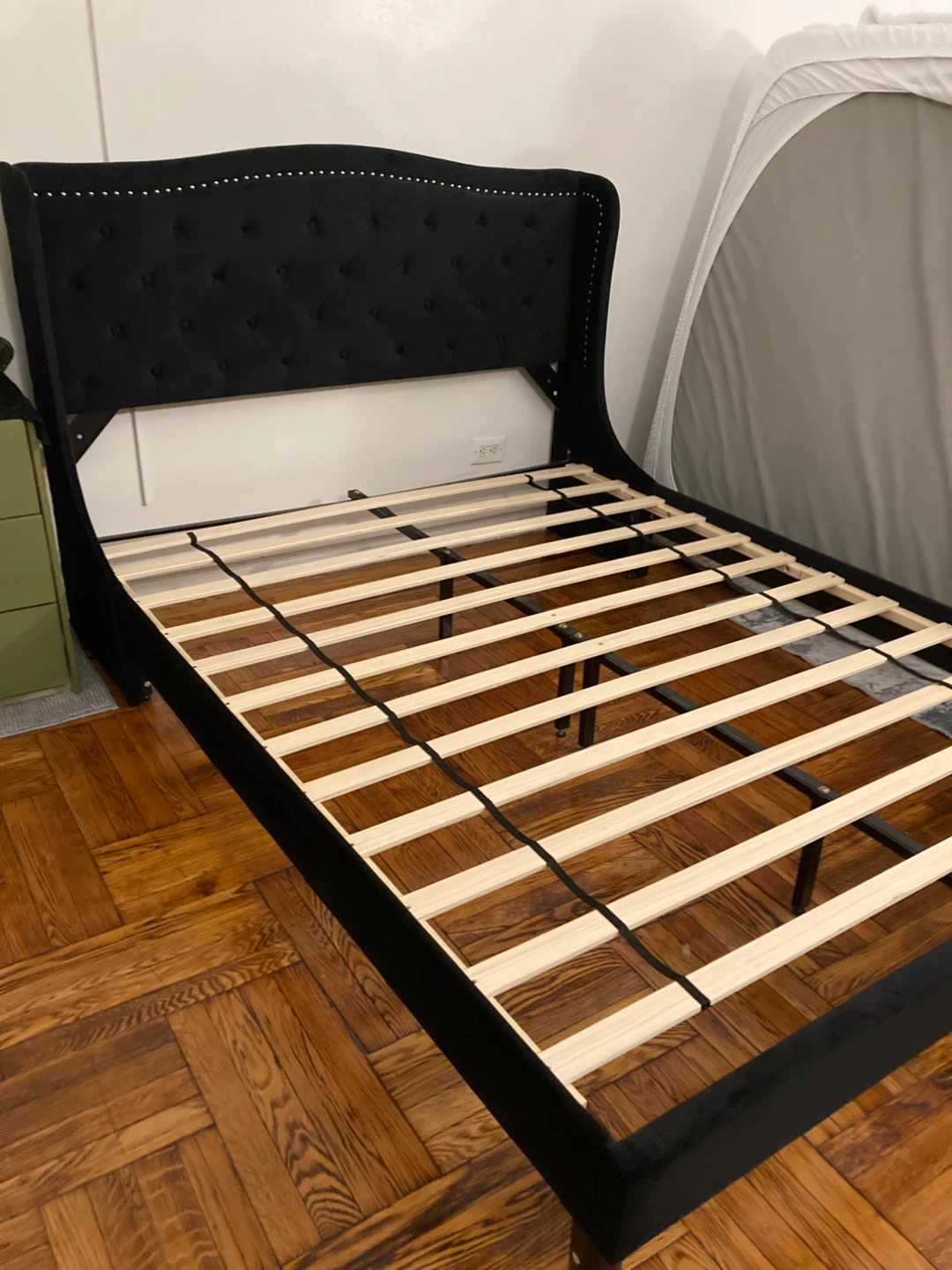 Black Upholstered Bed Frame - photo 5
