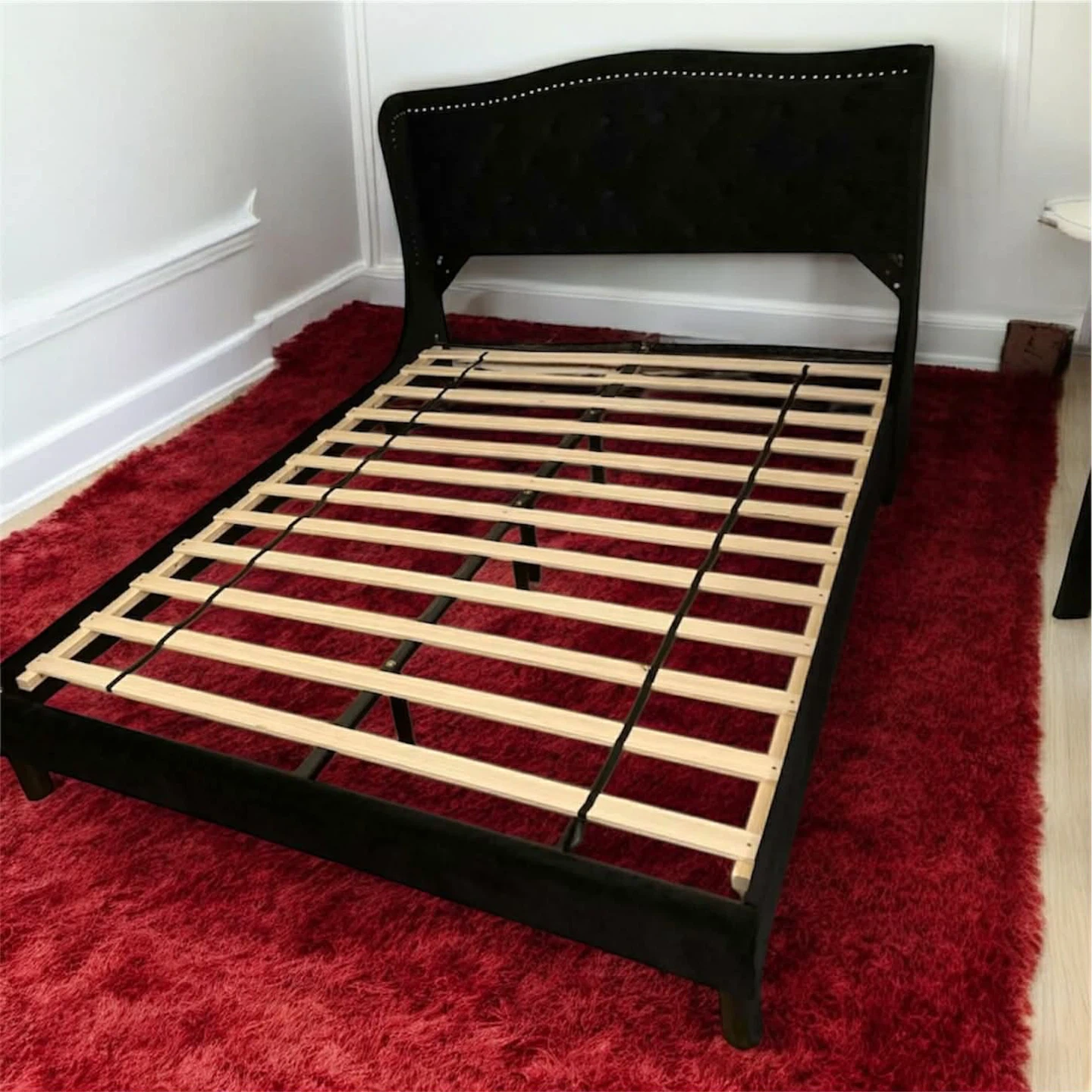 Black Upholstered Bed Frame - photo 3