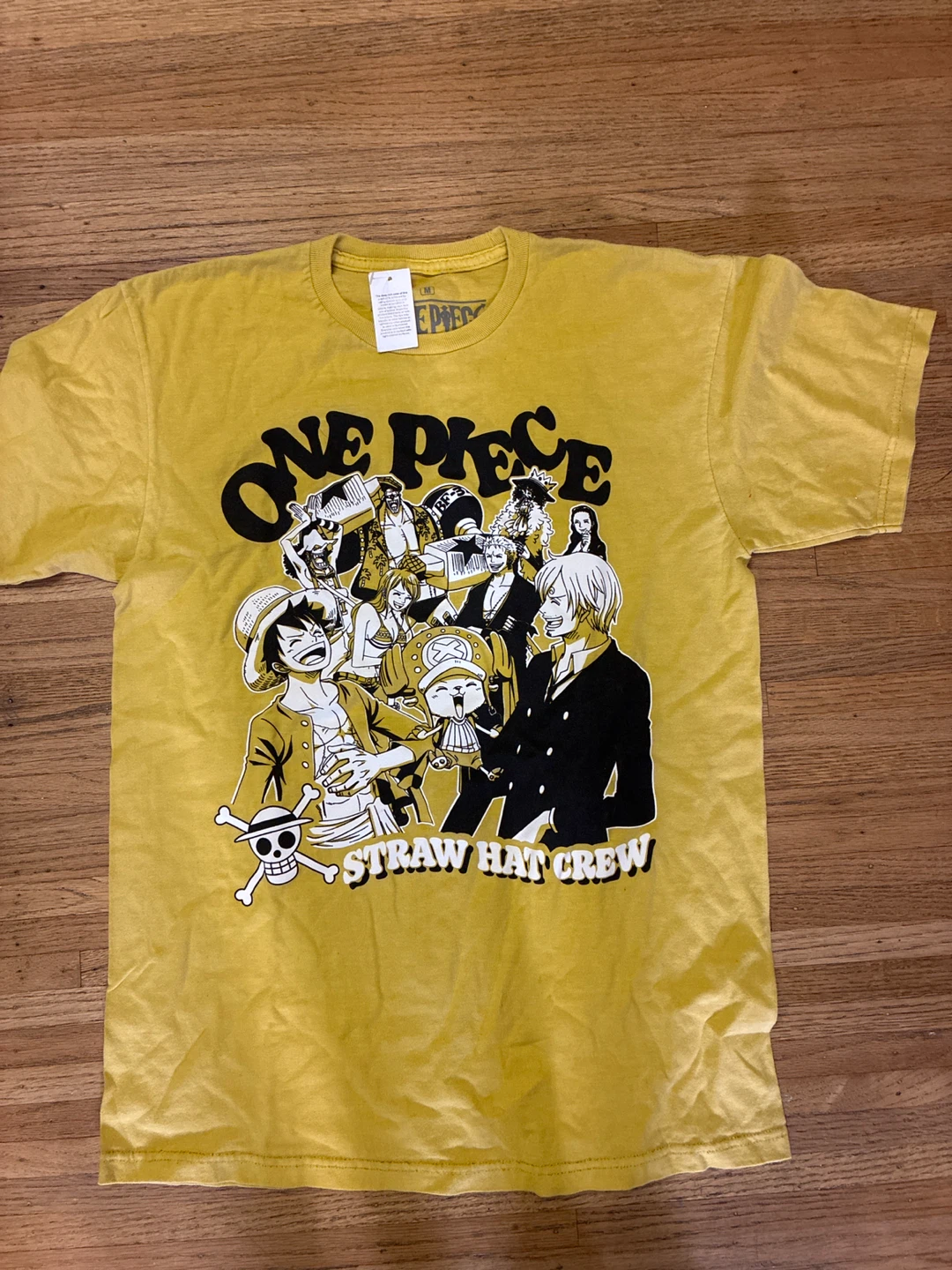 New One Piece Straw Hat Crew Yellow T-Shirt