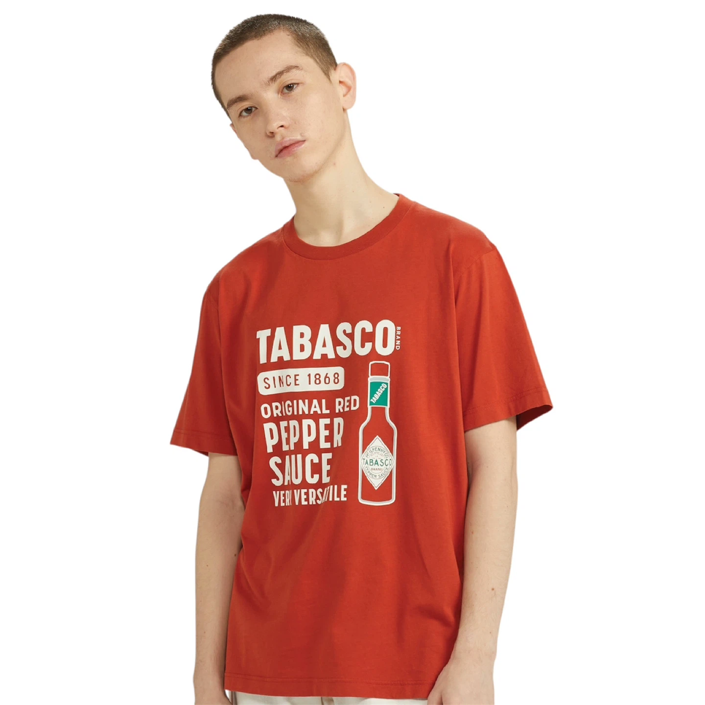 Uniqlo UT Tabasco Red Hot Sauce Cotton Graphic T-Shirt Size M - photo 2