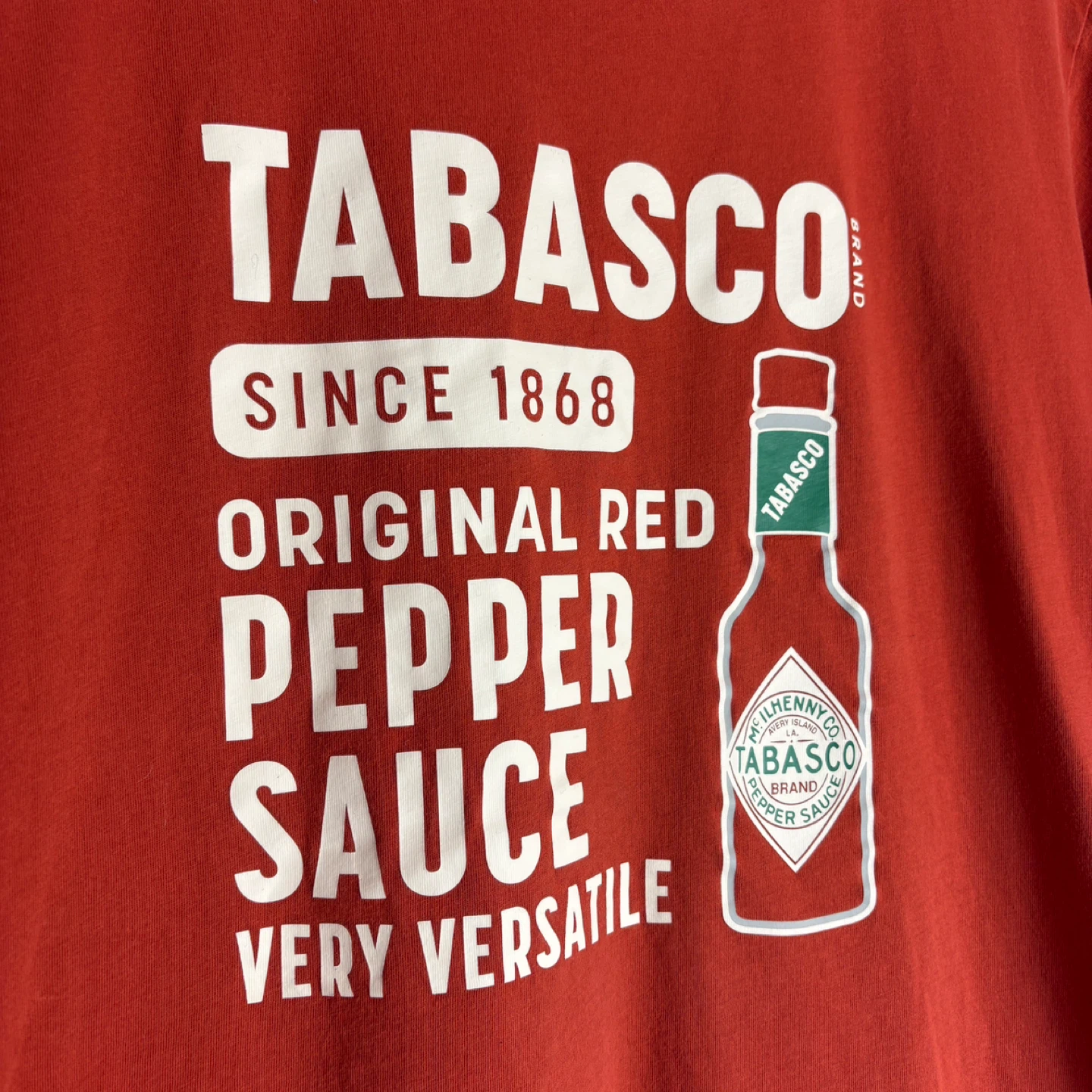 Uniqlo UT Tabasco Red Hot Sauce Cotton Graphic T-Shirt Size M - photo 5