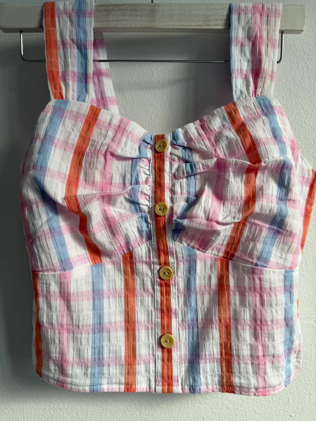 Orteau Los Angeles Plaid Crop Top - Size M