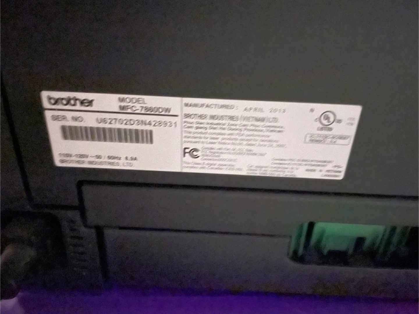 Brother MFC-7860DW All-in-One Laser Printer