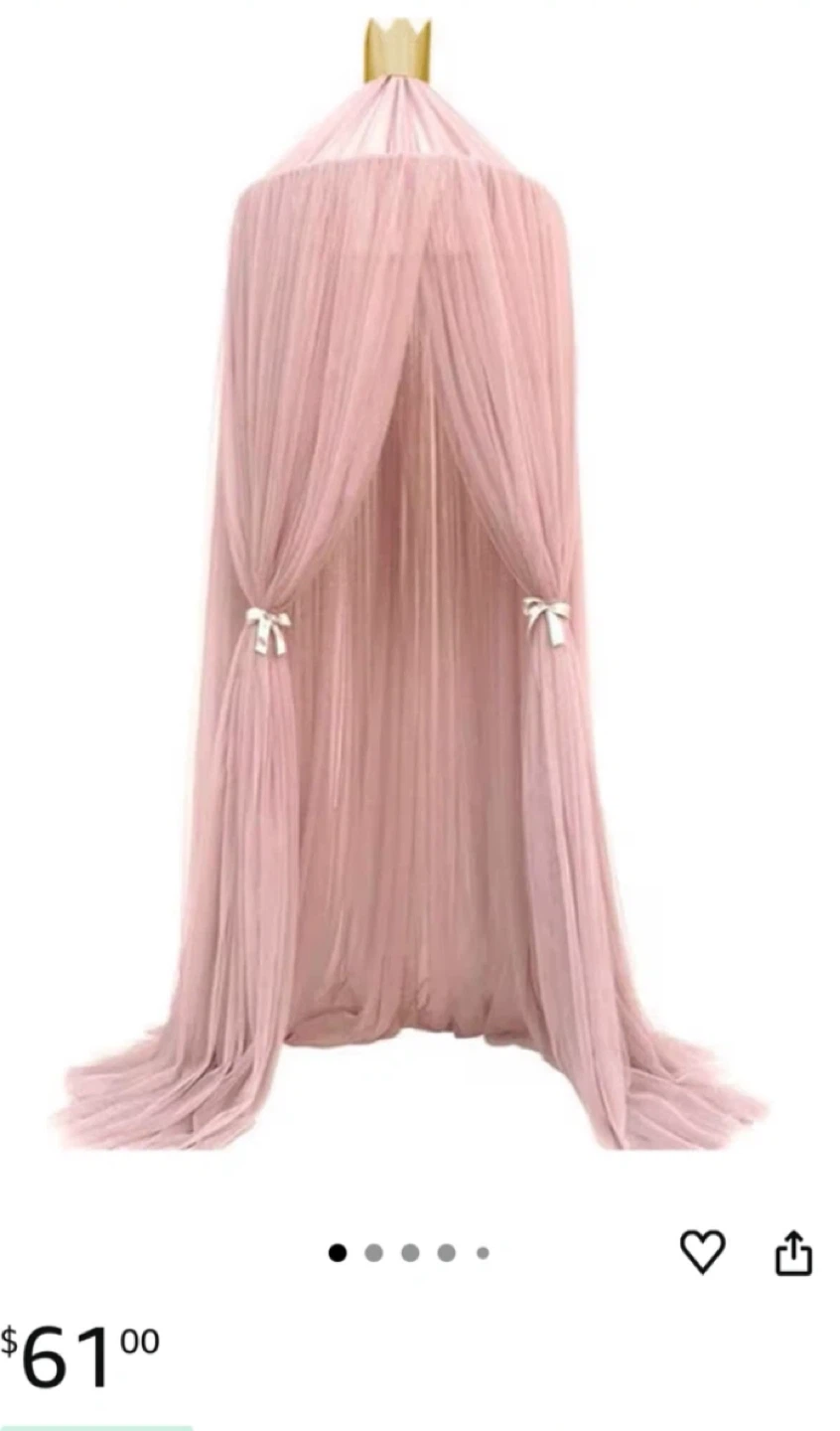 Pink Bed Canopy Netting, 23.6 x 94.5 in - photo 2