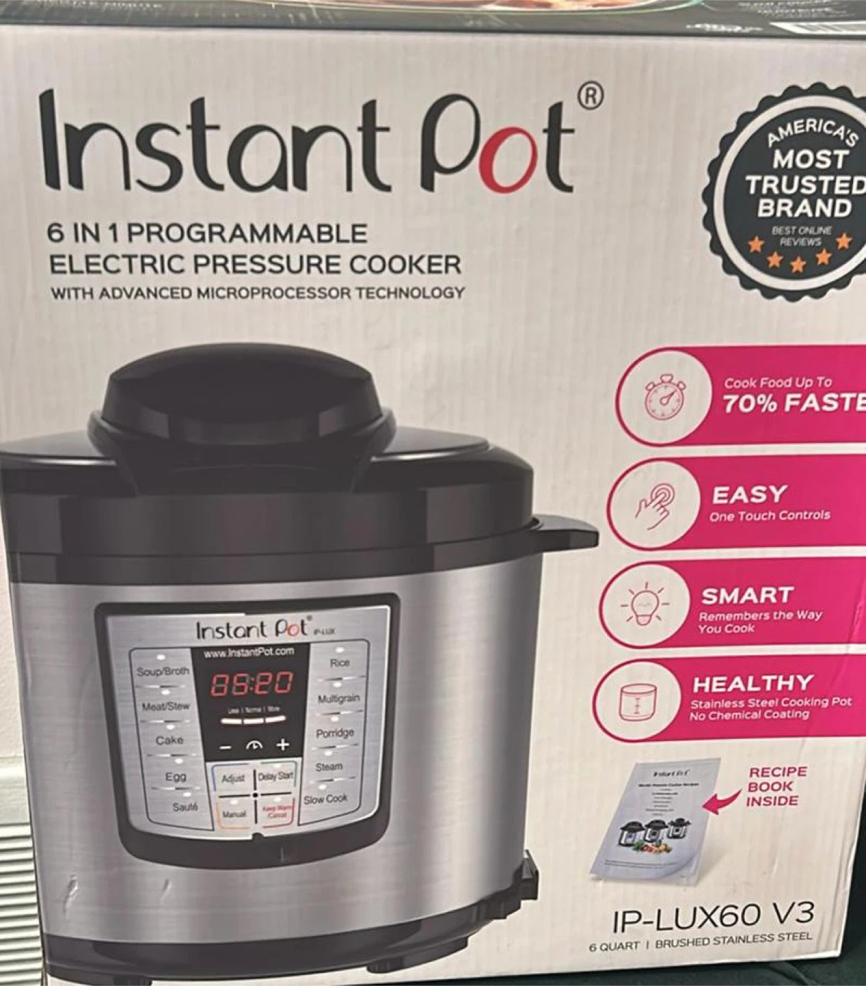 Instant Pot IP-LUX60 V3 6-Quart Electric Pressure Cooker - photo 2