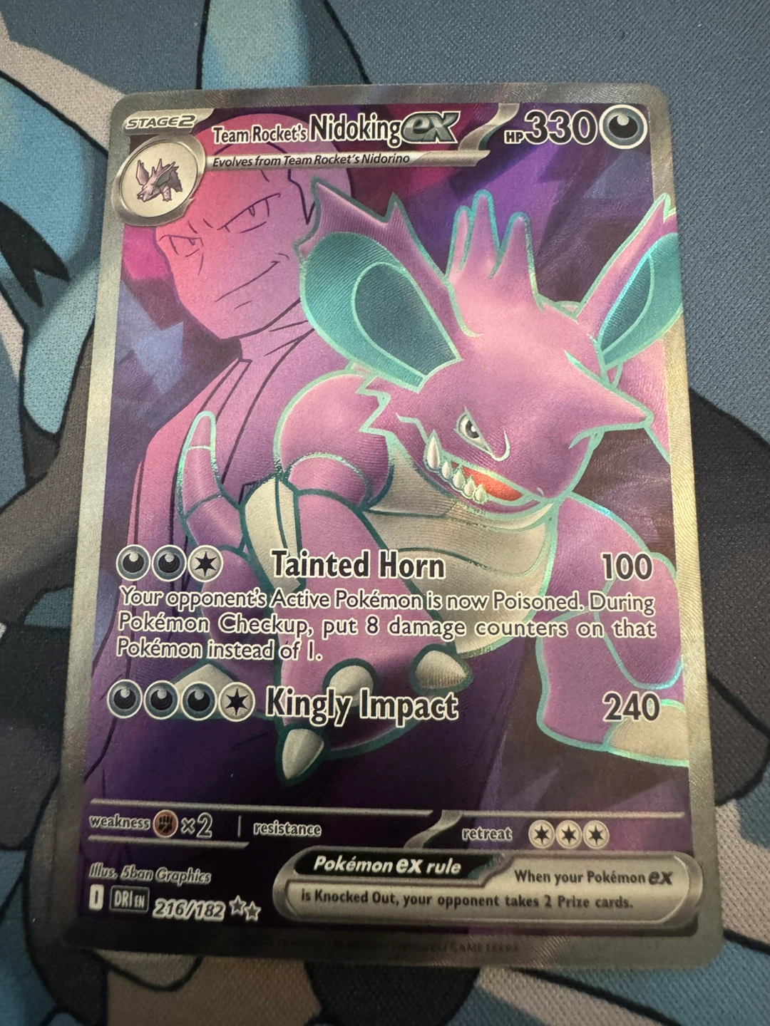 Destined rivals Team Rocket's Nidoking ex - Pokemon 216/182