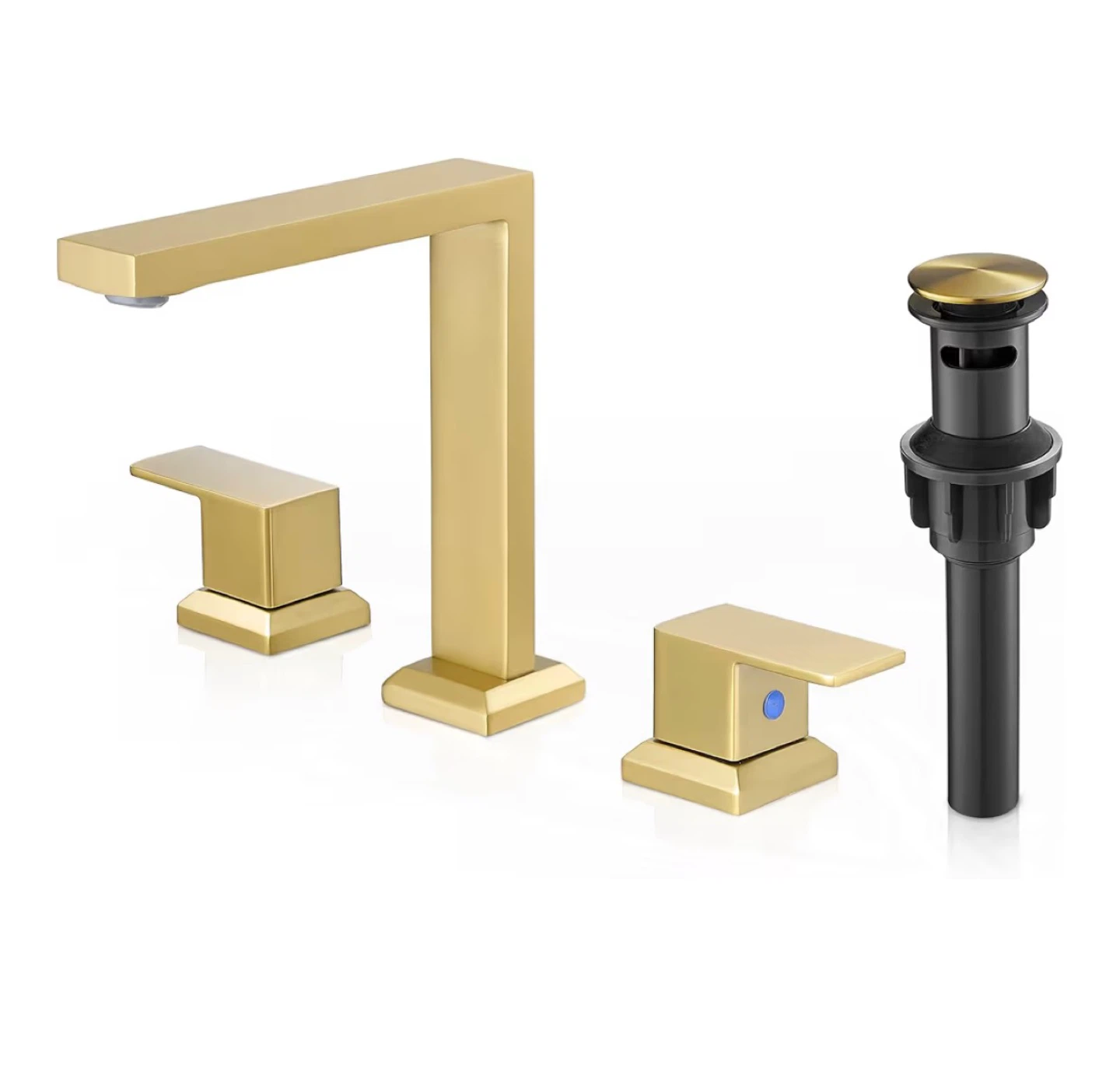 HEMYMTAP Gold Bathroom Faucet with Pop Up Drain