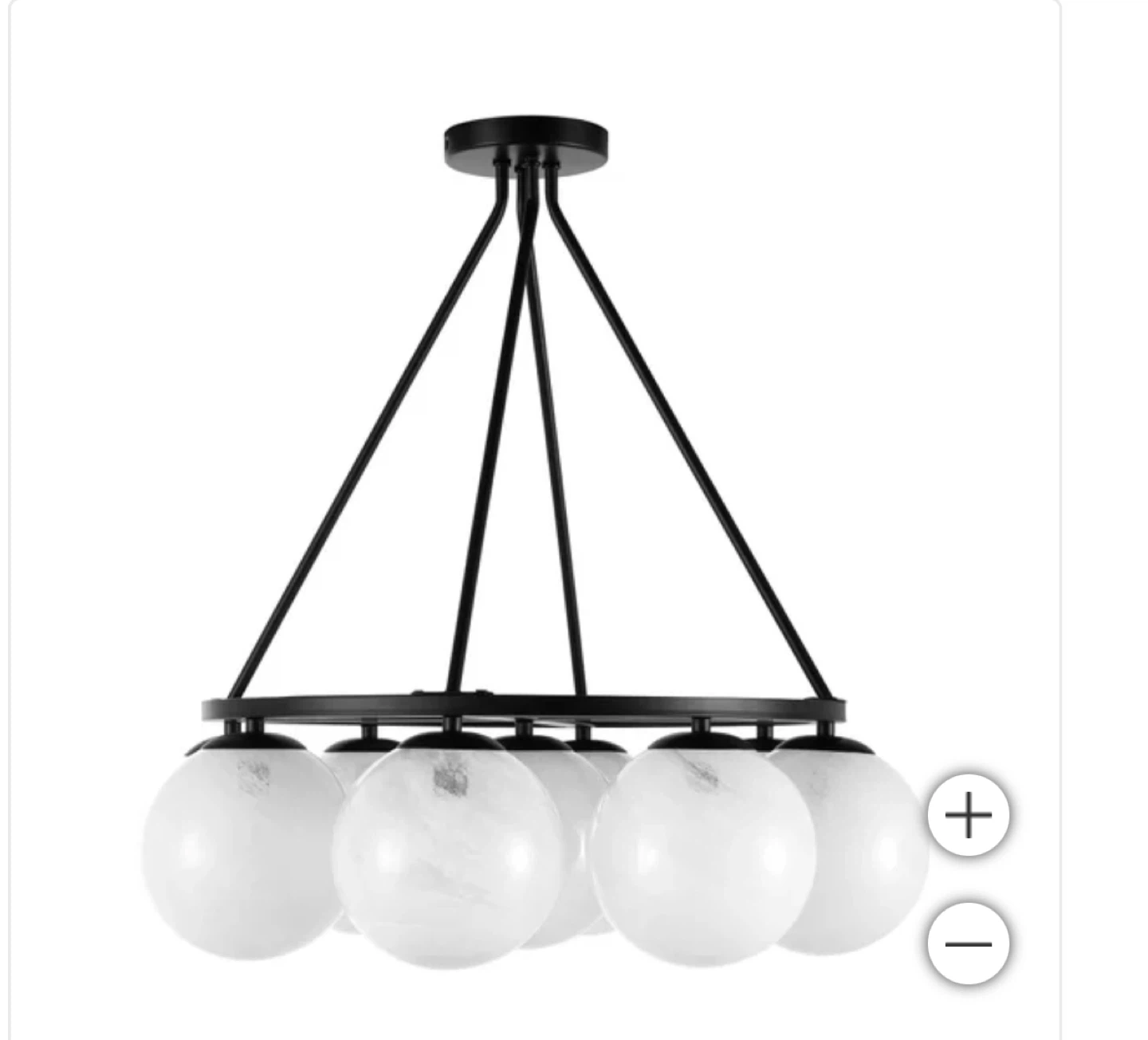 Loxley Rowe Phoebe Black Chandelier 9-Light - photo 2