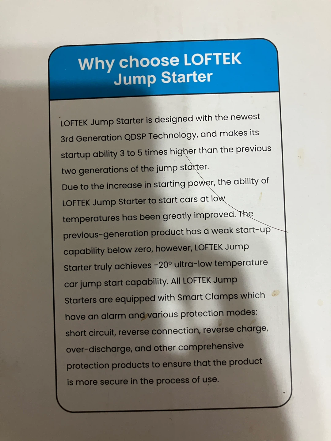 Loftek Portable Jump Starter - photo 4
