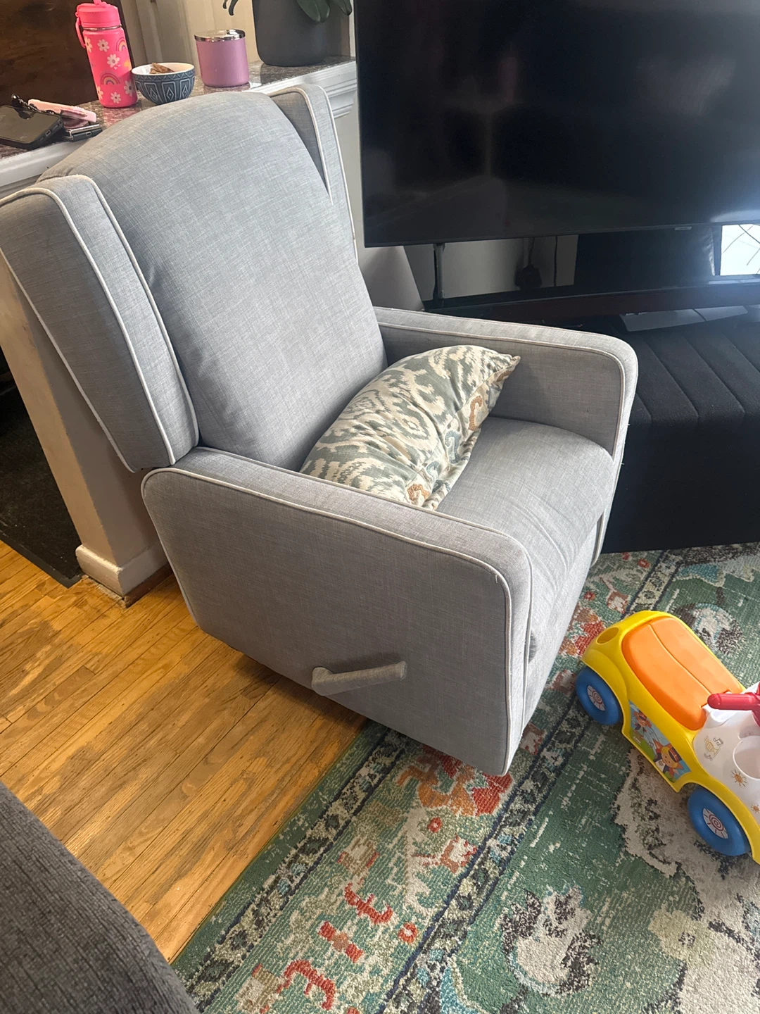 Grey Nursery Rocking Chair with Ottoman - photo 3