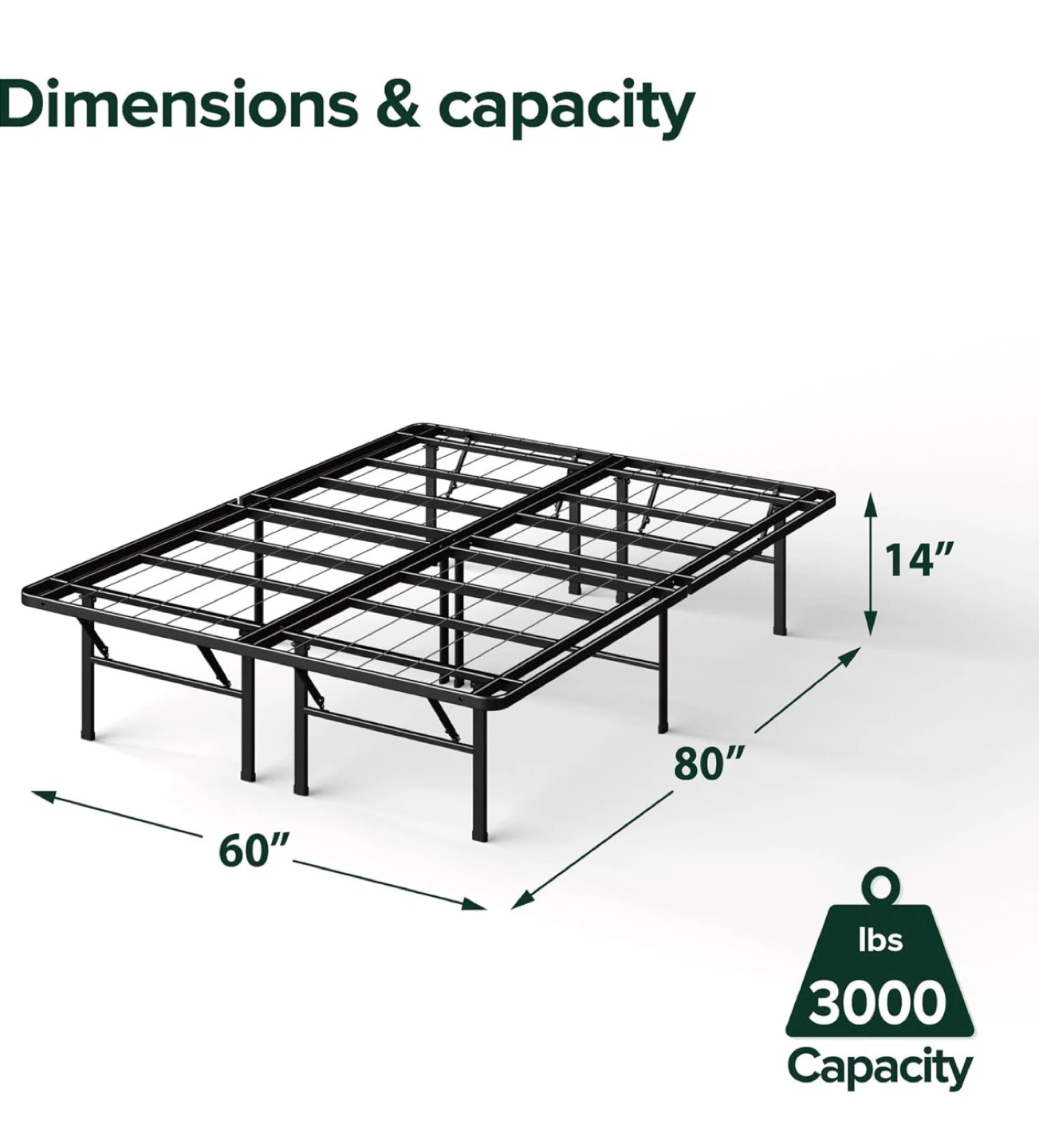 Metal Bed Frame - Queen Size - photo 2