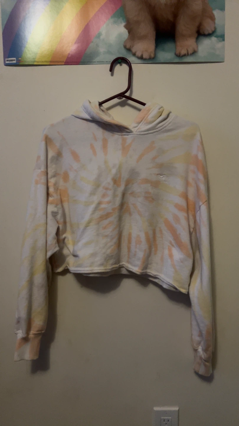Hollister Tie-Dye Cropped Hoodie